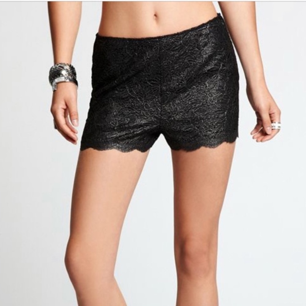 GUESS Black Lace Shorts Size 6